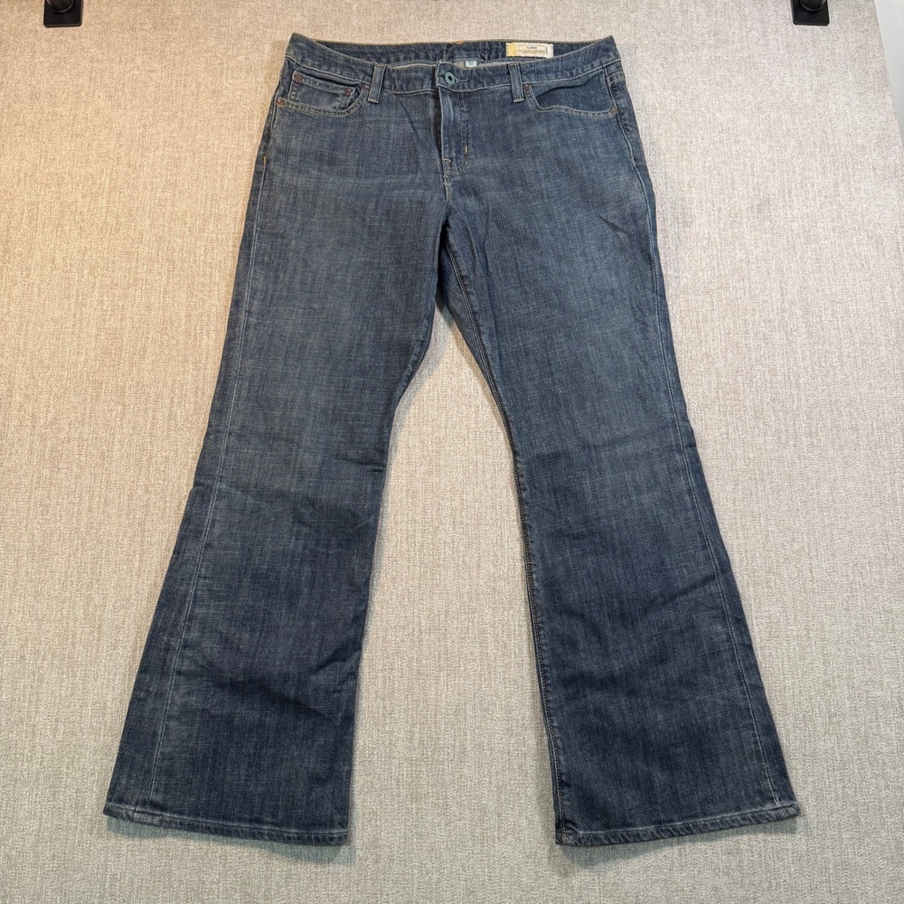 Gap Flare Stretch Jeans Womens 12 Medium Tint Blue Denim Fall 2007 419232-00-1